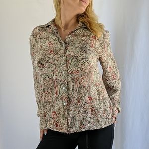 Cotswold silk blouse grey size 16